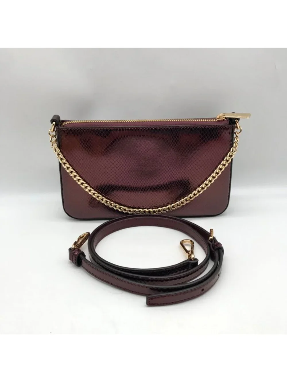 Michael Kors Oxblood Rouge Sombre Leather Shoulder Bag Gift Set